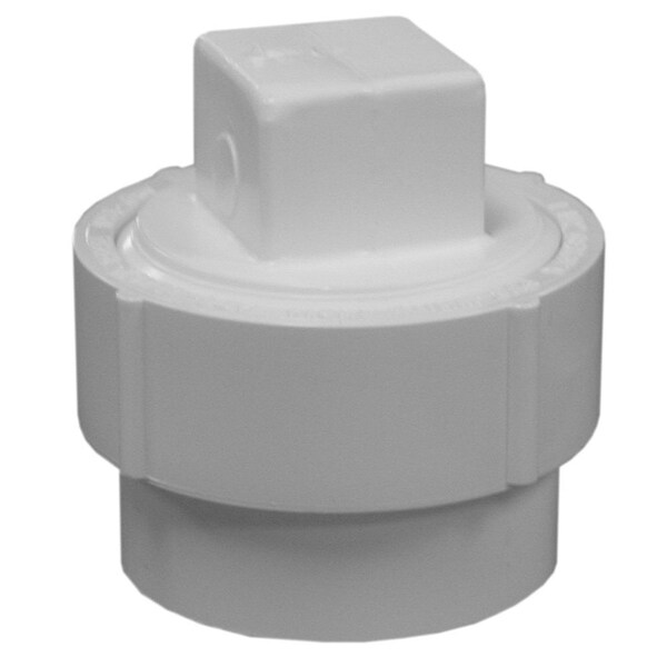 1-1/2 in. PVC Fitting C.O. Adapter with Plug